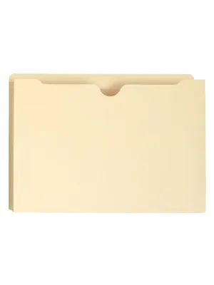 100% Recycled File Jackets, 2 Inch Expansion, Reinforced Straight-Cut Tab