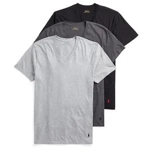 3 Polo Ralph Lauren Men's Classic Fit Cotton V-Neck Undershirts
