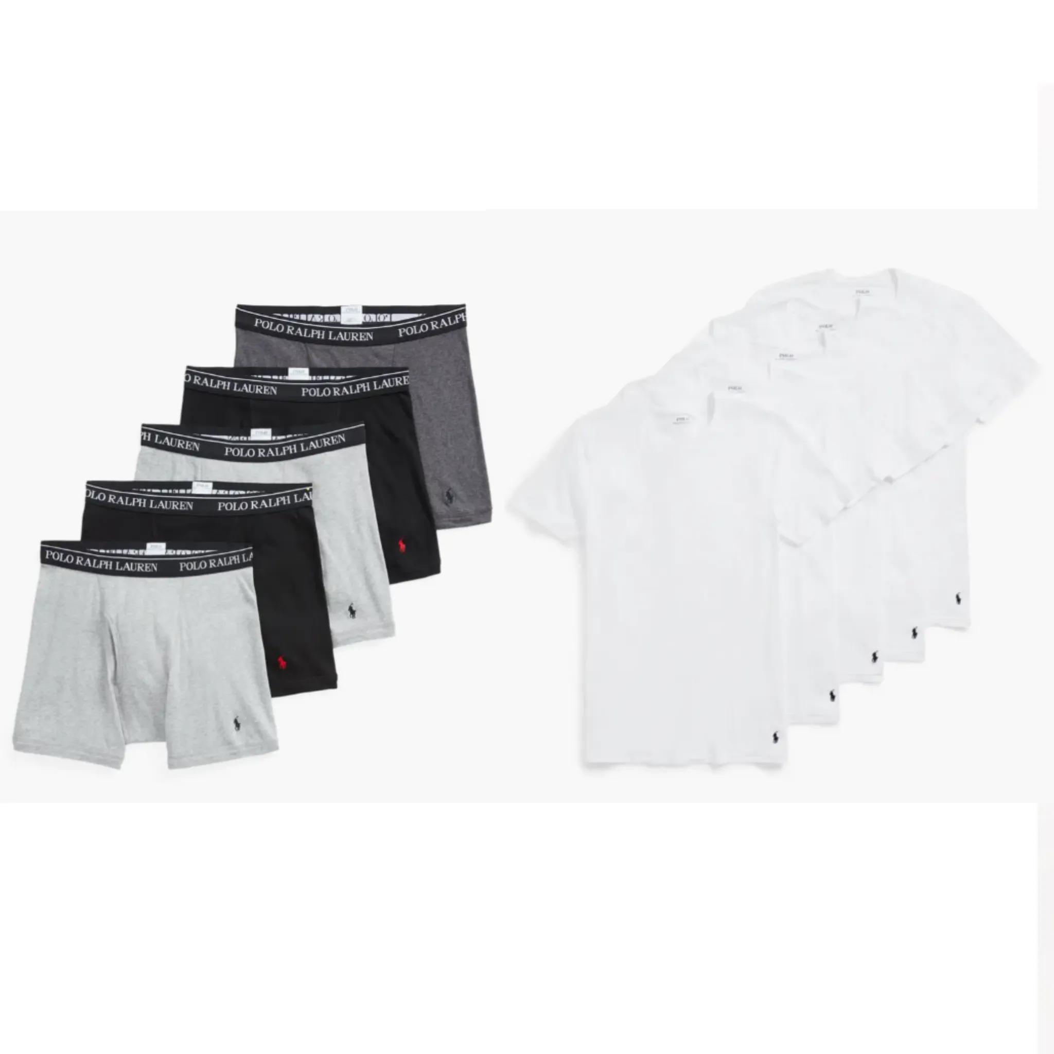 5 Polo Ralph Lauren Undershirts, T-Shirts, Boxers And Briefs On Sale