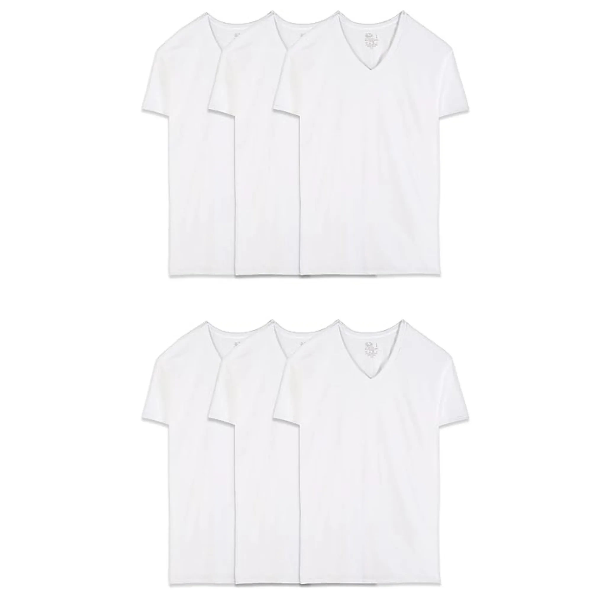 6 Hanes Or Fruit of the Loom Men's Undershirts