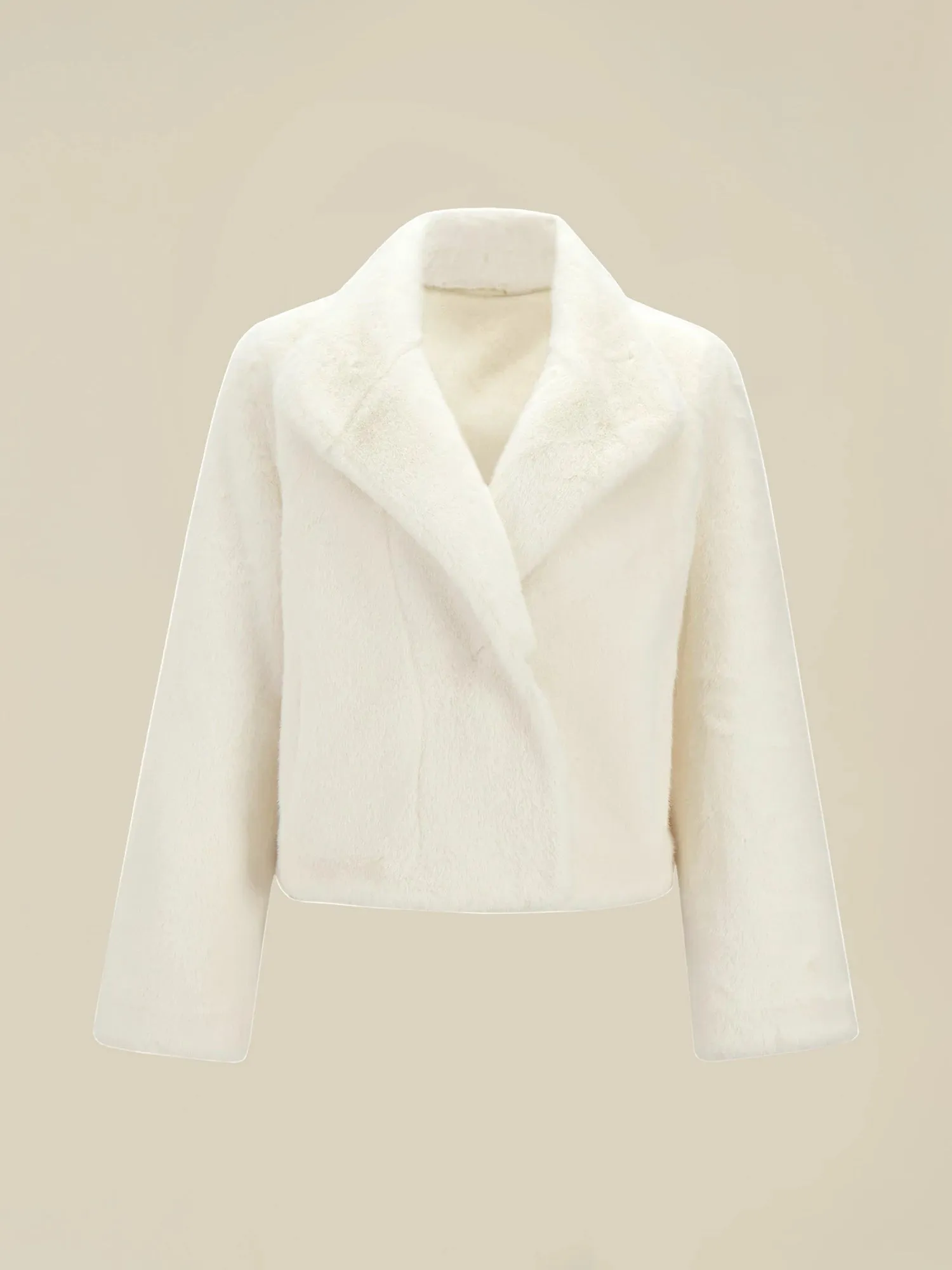 Amoretu Women's Lapel Eco-friendly Fur Short Coat