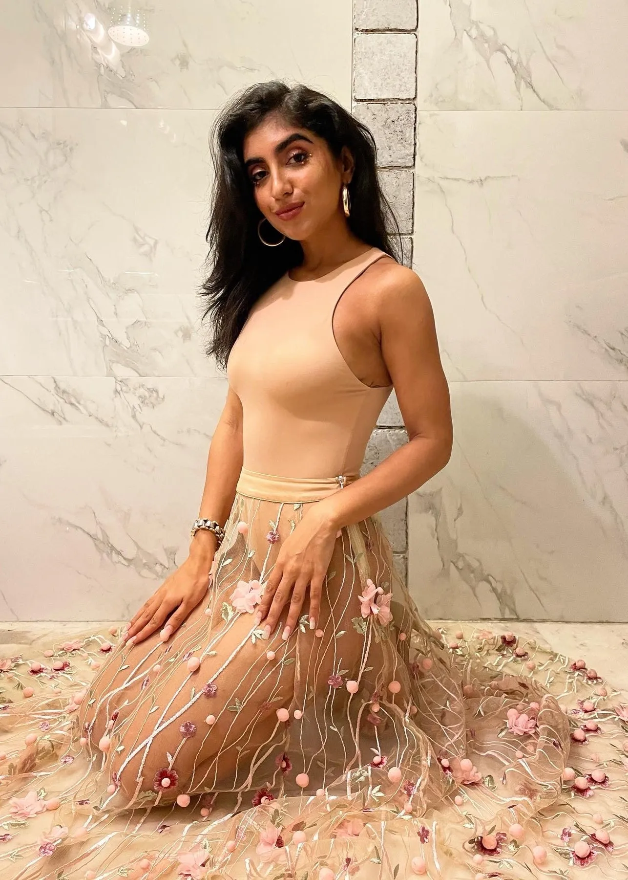 Aphrodite Embroidered Gown Skirt