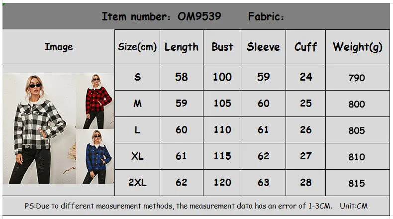 Ashore Shop Womens Plaid Lumber Jacket Style Warm Long Sleeve Jacket