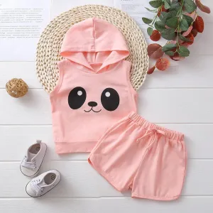 Baby Sleeveless Hooded Eye Top & Shorts