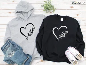 Best Friends Hoodies, Besties Matching Sweatshirt, Best Friends Long Sleeve Shirt, Best Friend Matching Shirts, Sisters Matching Tees, Gifts