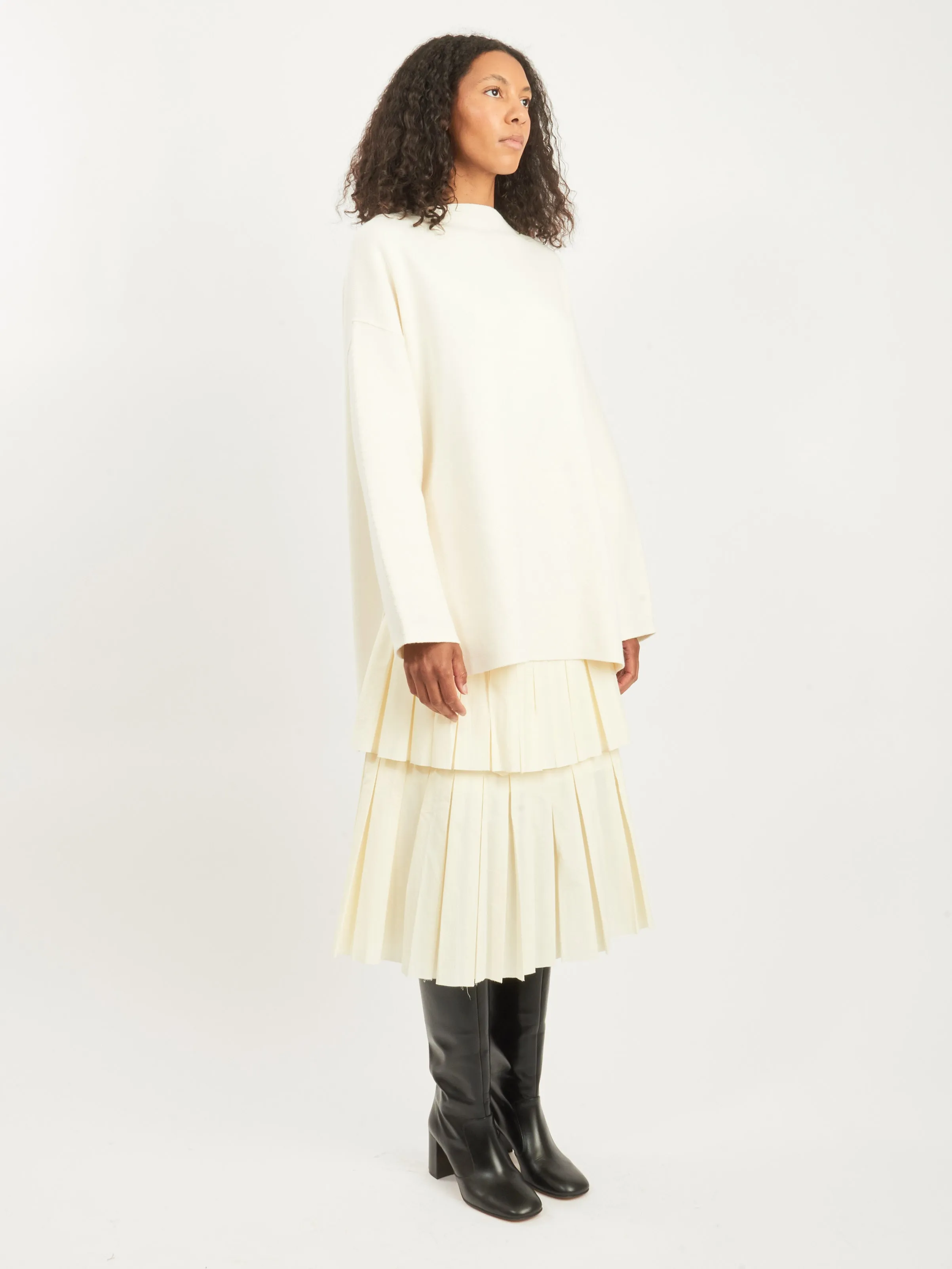 Bone Double Knit Boatneck