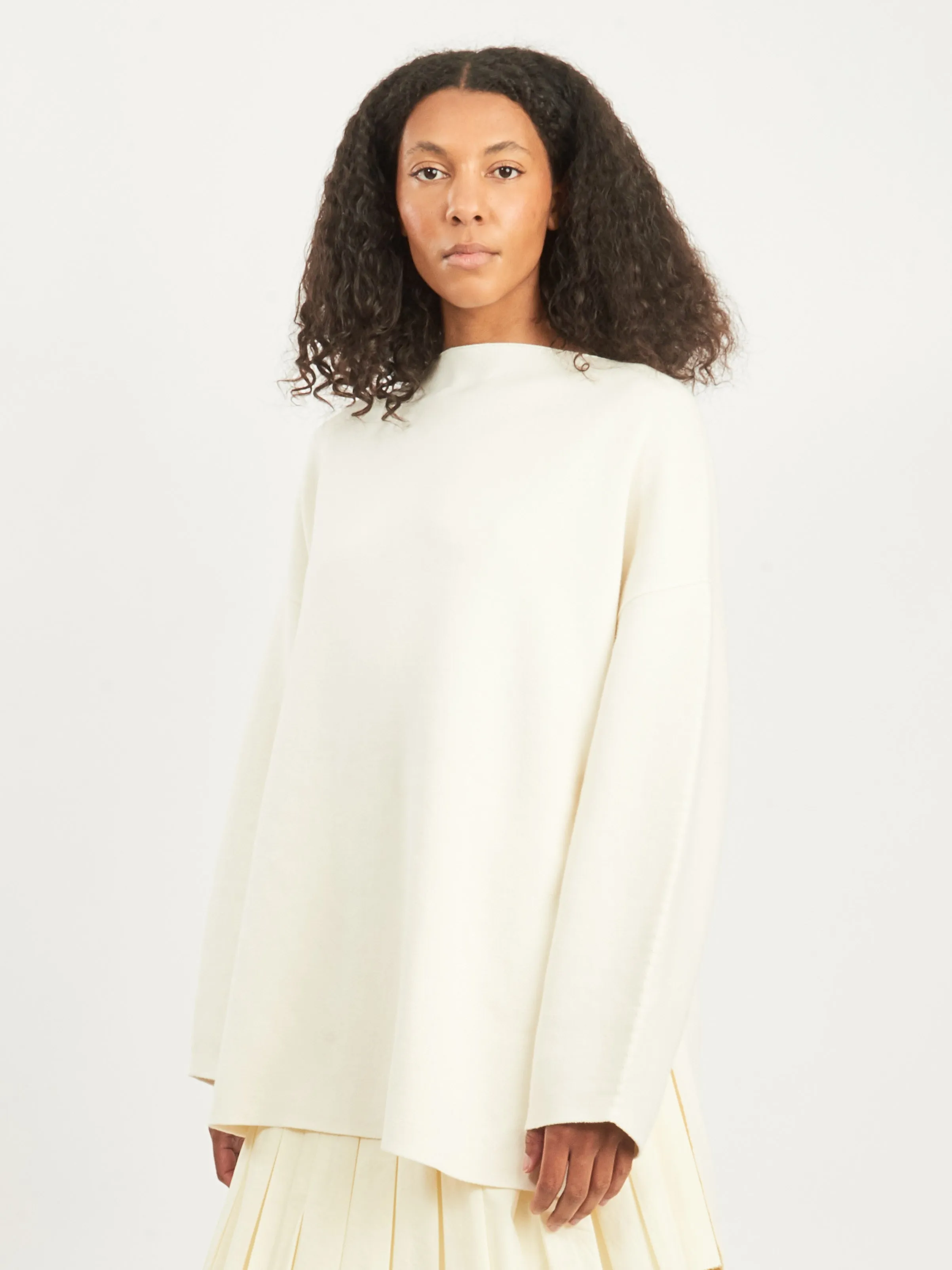 Bone Double Knit Boatneck