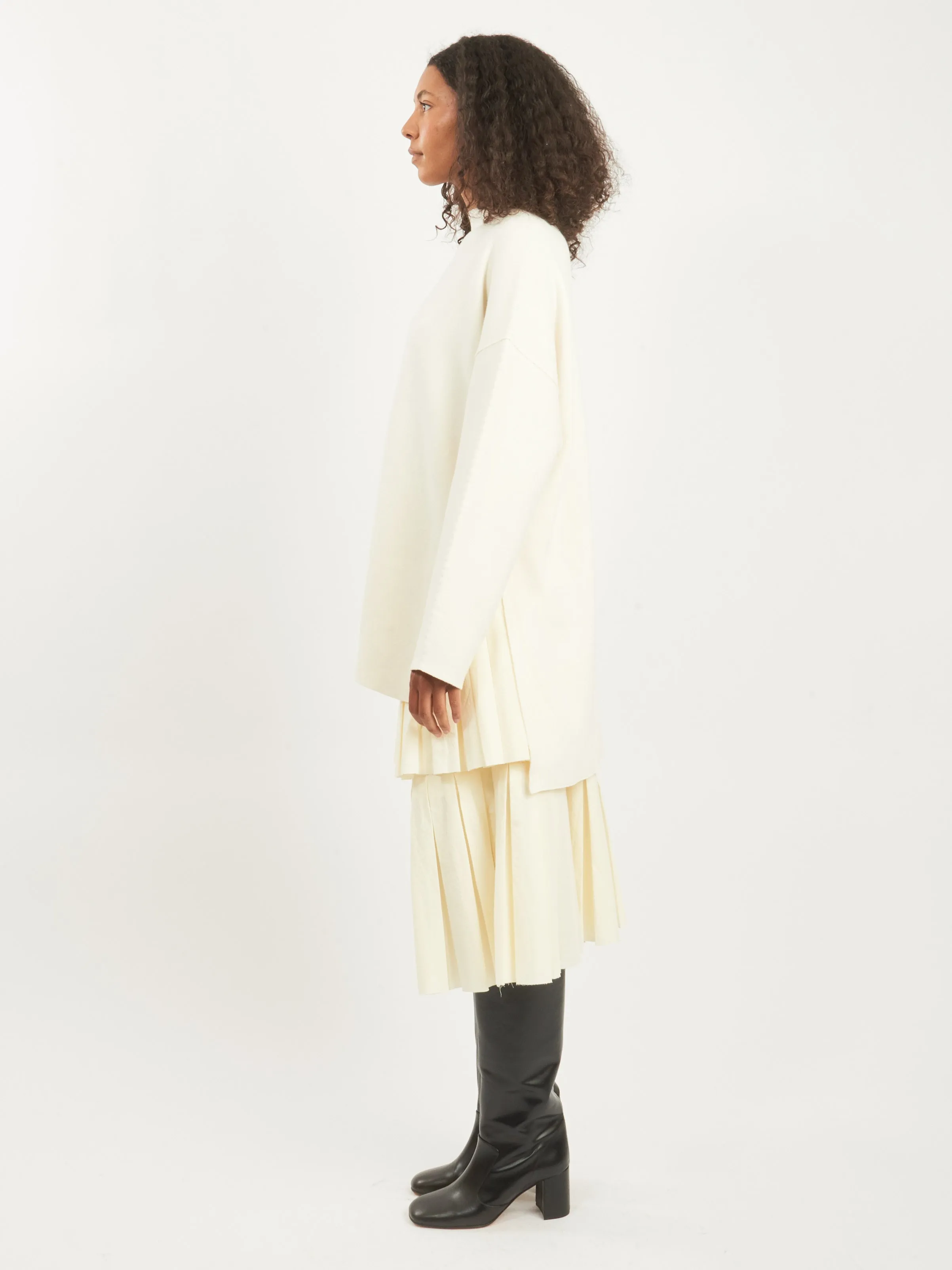 Bone Double Knit Boatneck