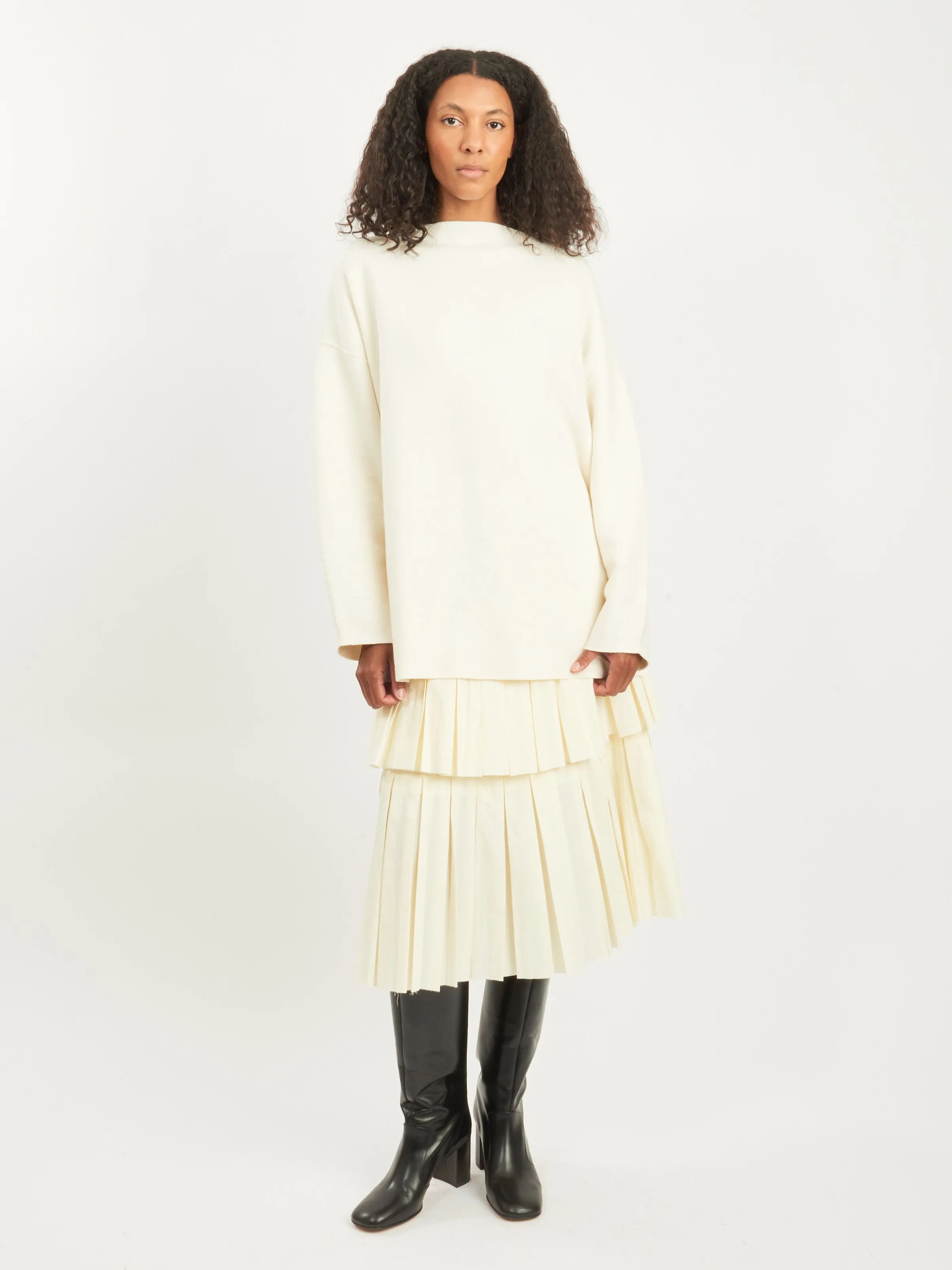 Bone Double Knit Boatneck