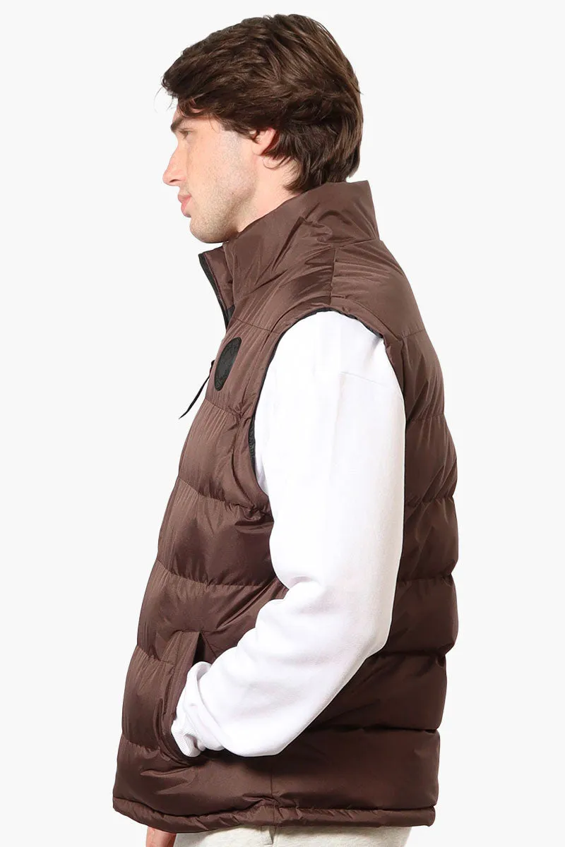 Canada Weather Gear Solid Bubble Vest - Brown