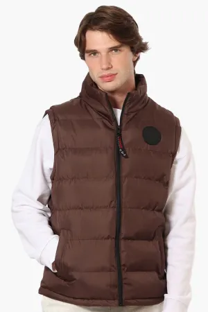 Canada Weather Gear Solid Bubble Vest - Brown