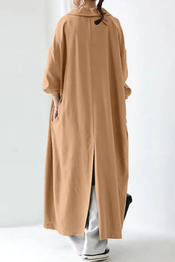 Casual Solid Color Overcoat