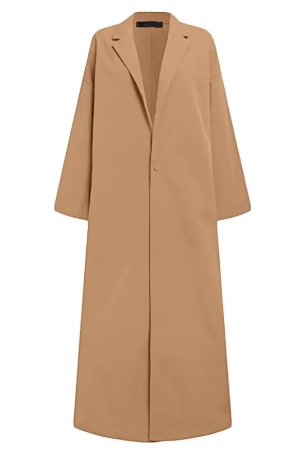 Casual Solid Color Overcoat