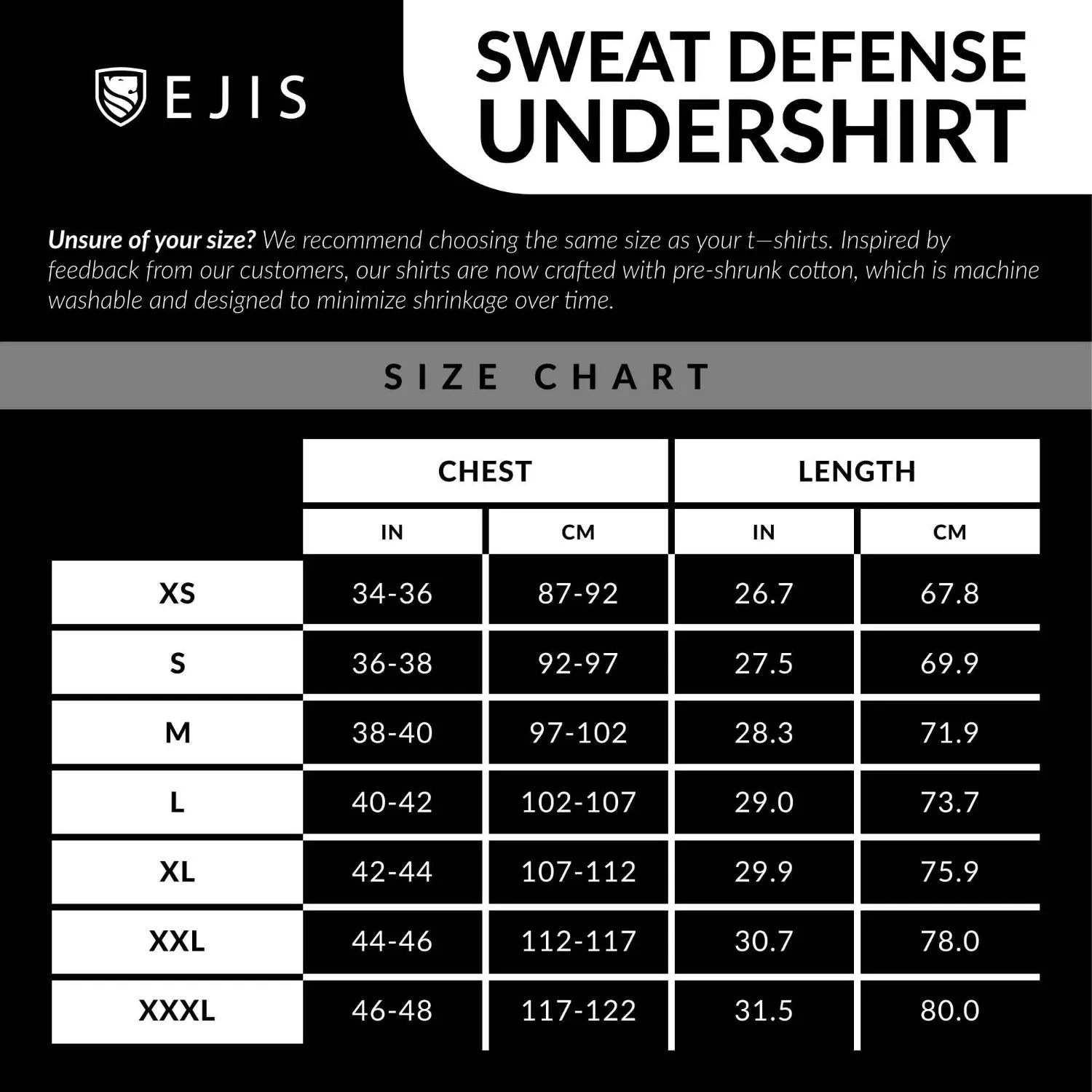 Deep V Cotton Sweat Proof Undershirt For Men - Black 6-Pack