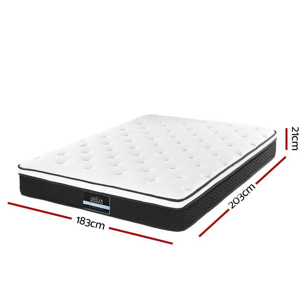 Giselle Bedding Bonita Euro Top Bonnell Spring Mattress 21cm Thick - King