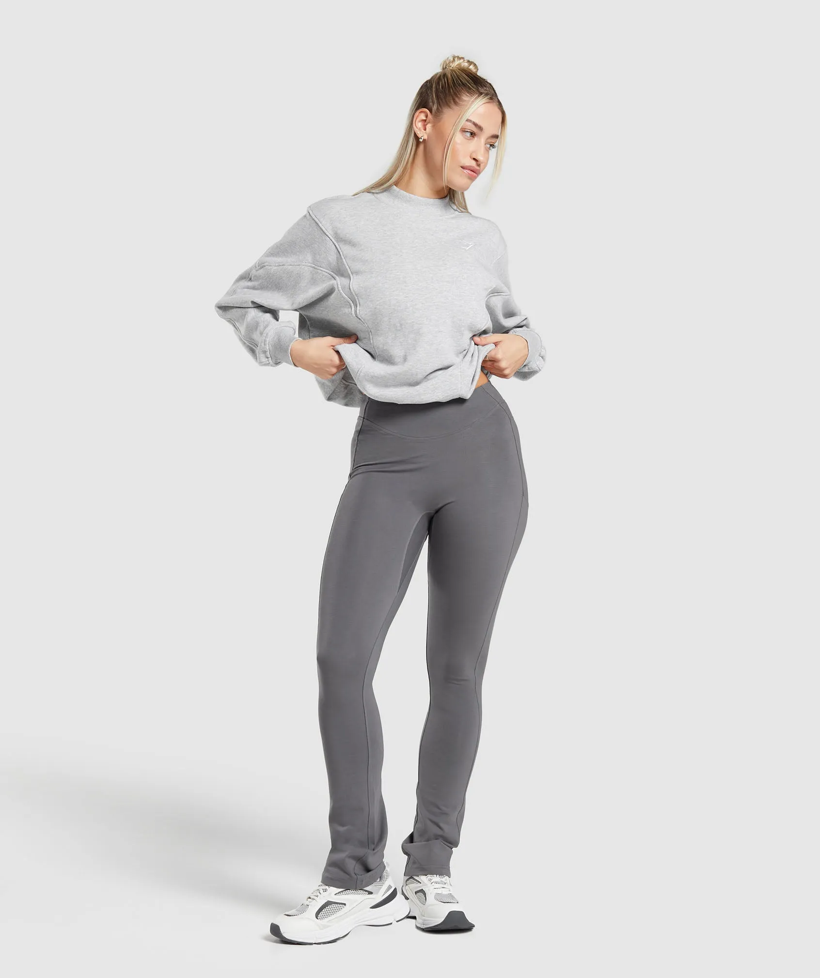 Gymshark Rest Day Cotton Contour Pullover - Light Grey Marl
