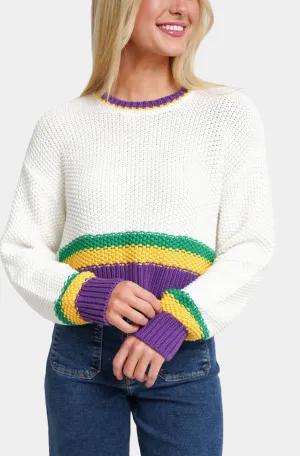 Hemline Exclusive Only One Mardi Gras Sweater