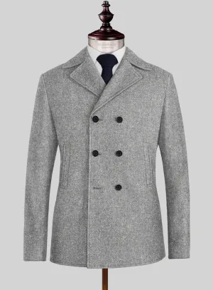 Highlander Steel Gray Tweed Pea Coat