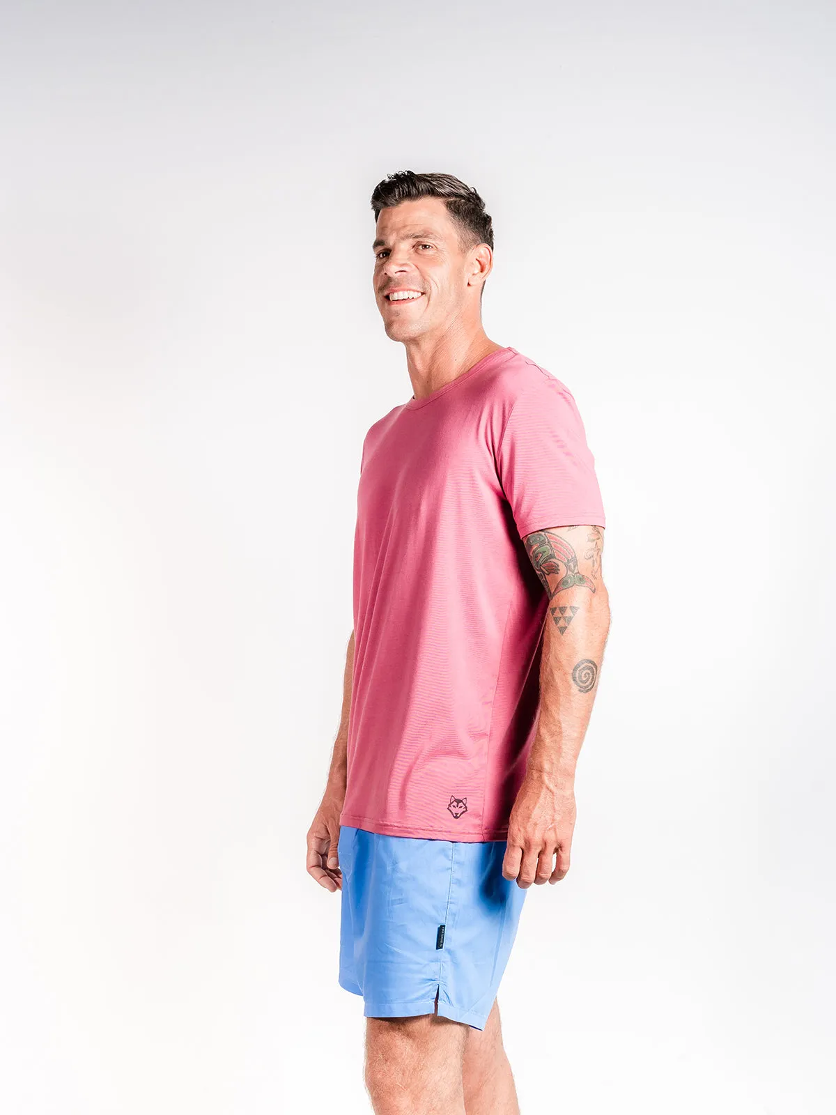 Luxury Modal Crew Neck Tee - Pink Punch