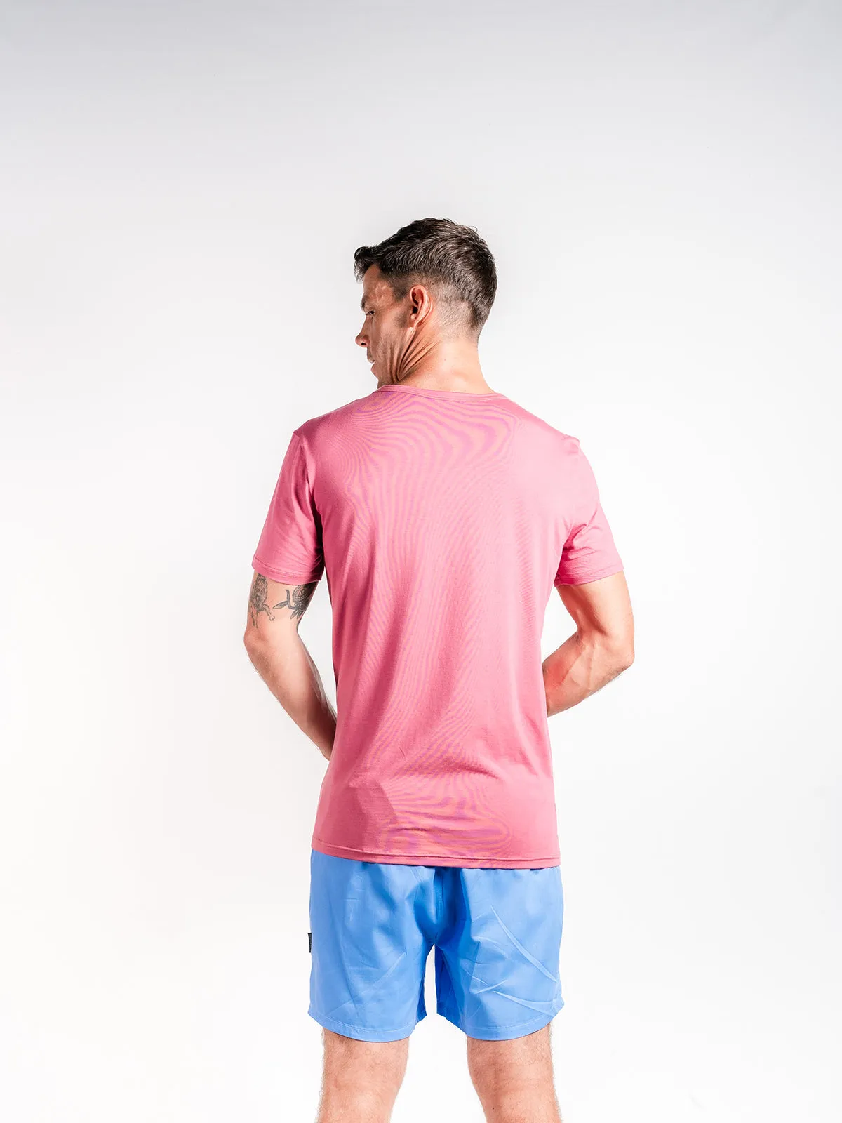 Luxury Modal Crew Neck Tee - Pink Punch