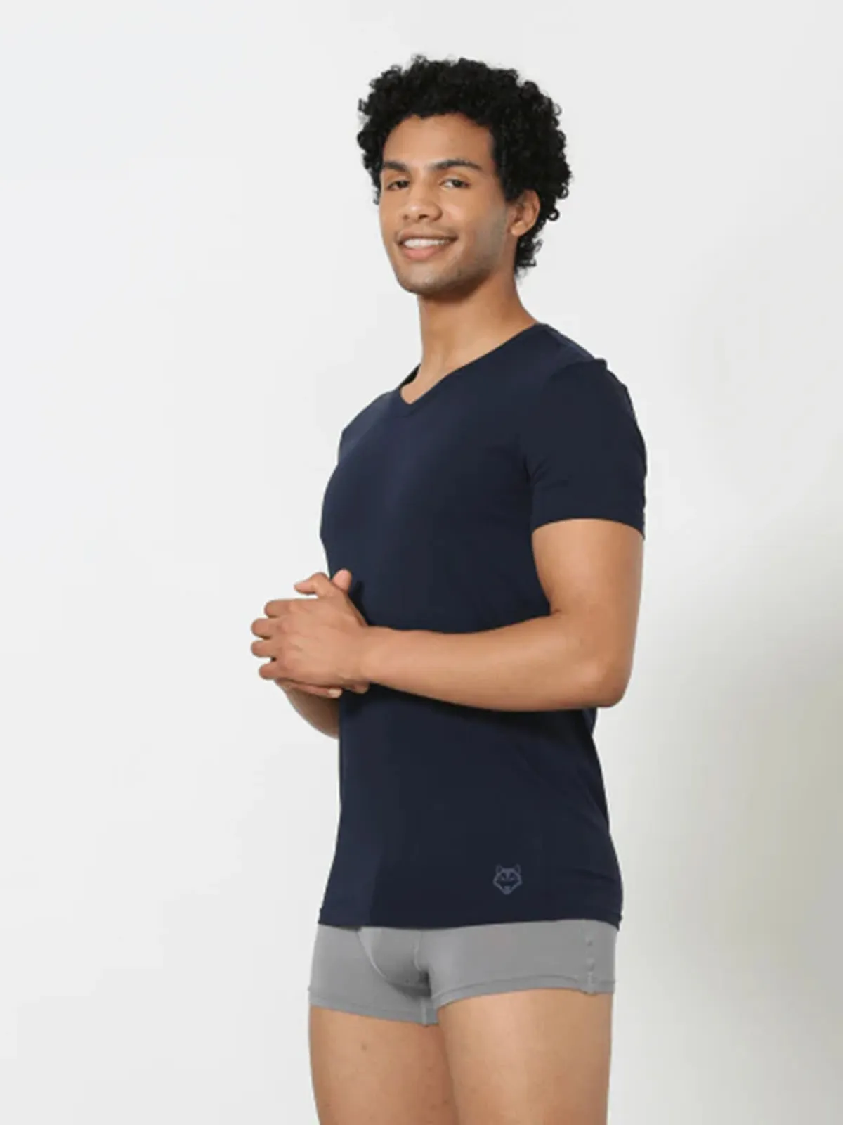 Luxury Modal V-Neck Undershirt - Navy