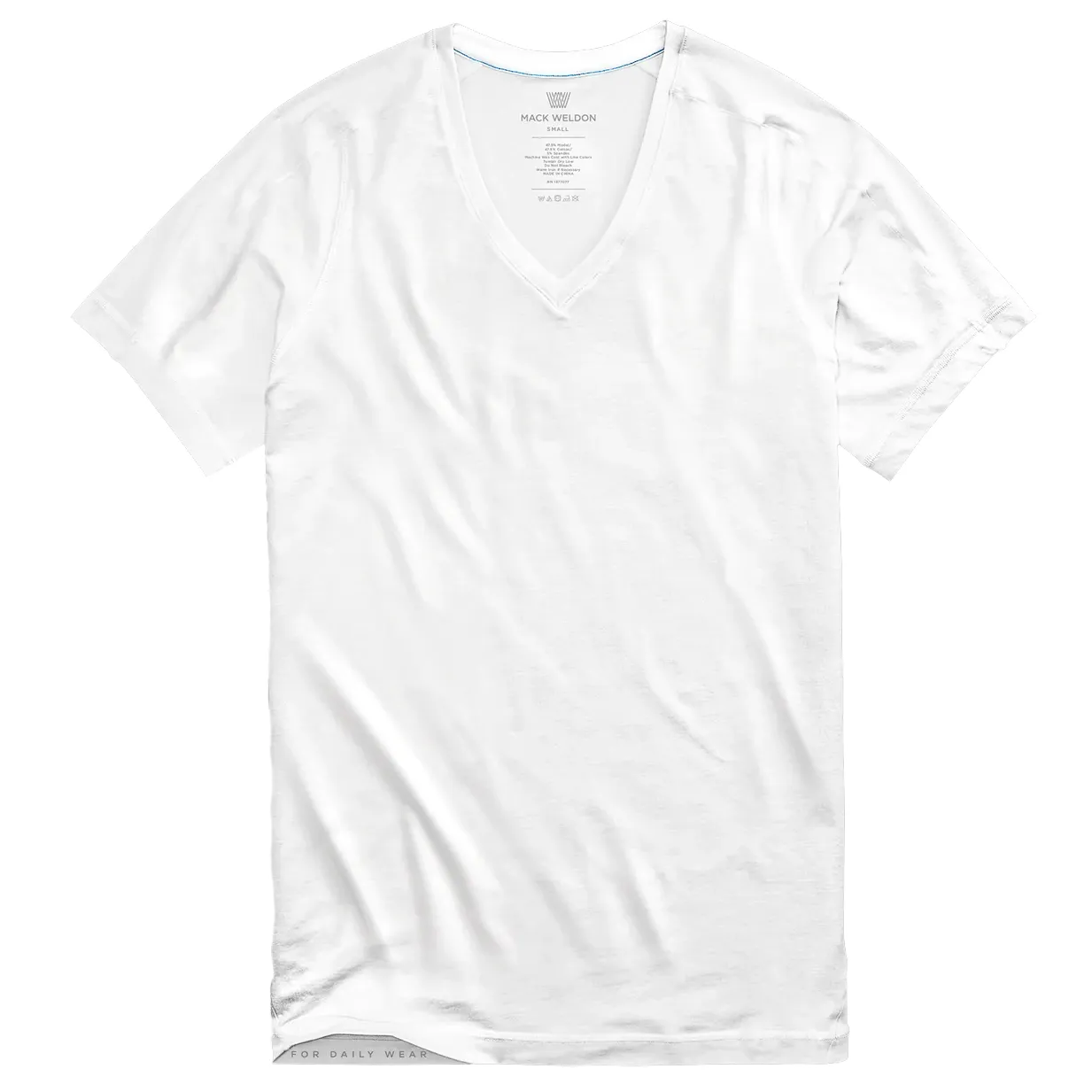 Mack Weldon - "18-Hour Jersey" V-Neck Undershirt in Bright White
