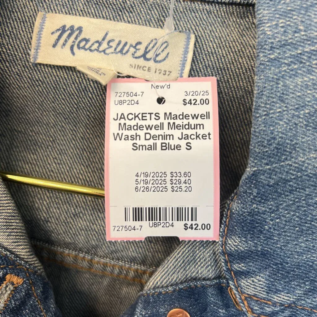 Madewell Medium Wash Denim Jacket Small
