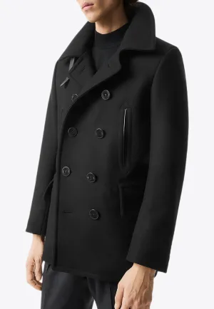 Melton Double-Breasted Overcoat