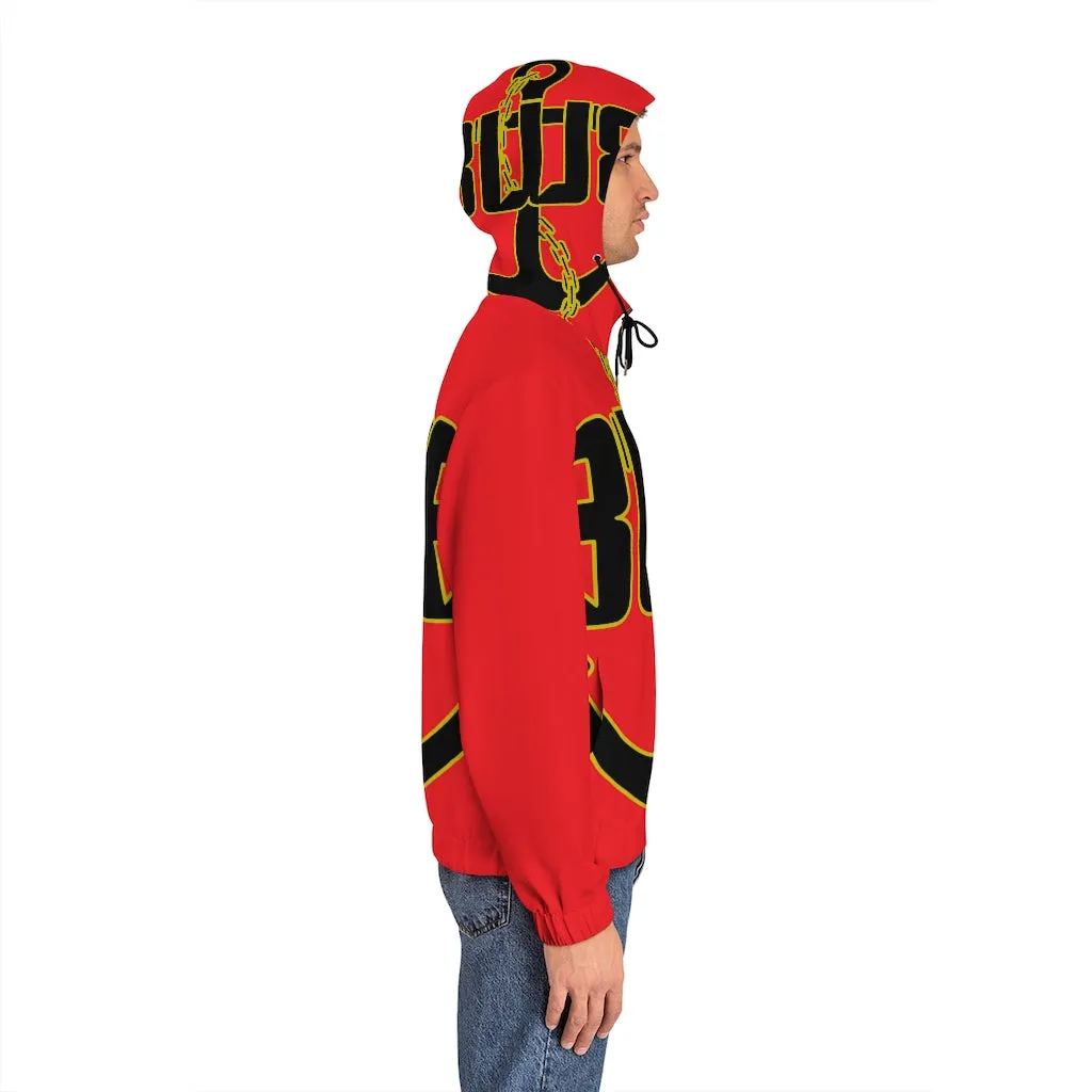Men's Red Full-Zip Hoodie