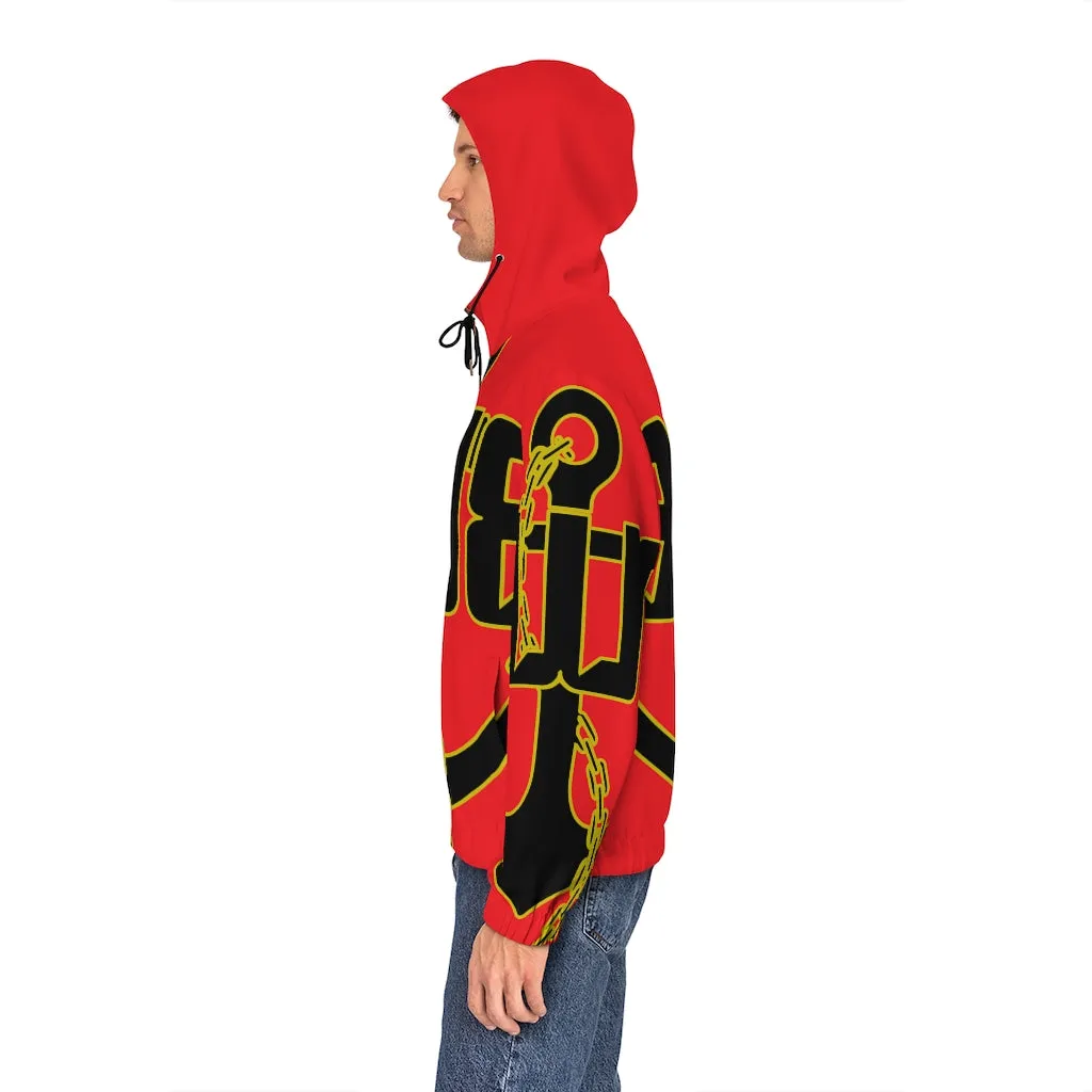 Men's Red Full-Zip Hoodie