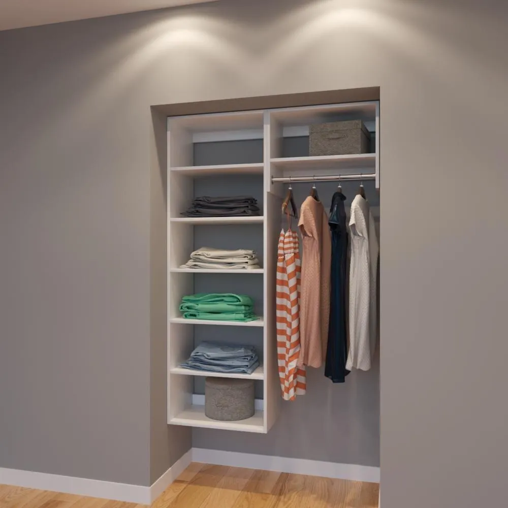Modular Closets 4 Ft Closet Organizer System - 48 inch - Style E