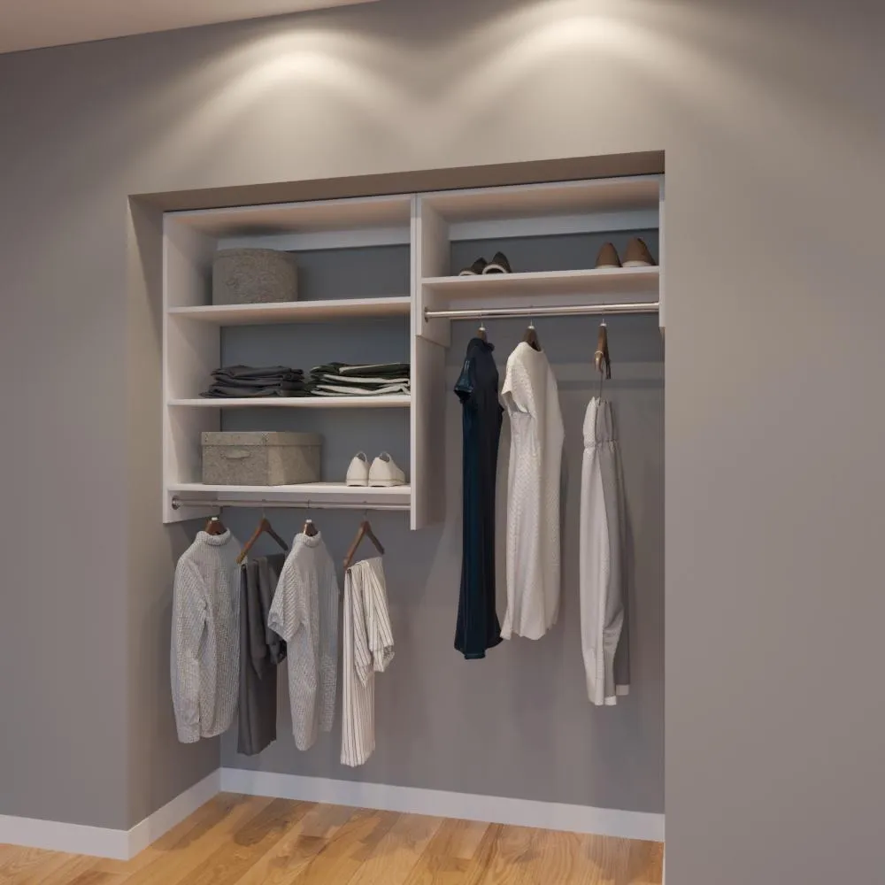 Modular Closets 5.5 FT Closet Organizer System - 66 inch - Style E