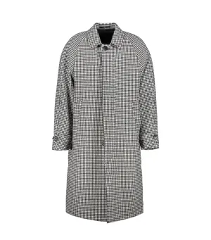 Neo Black And White Houndstooth Coat