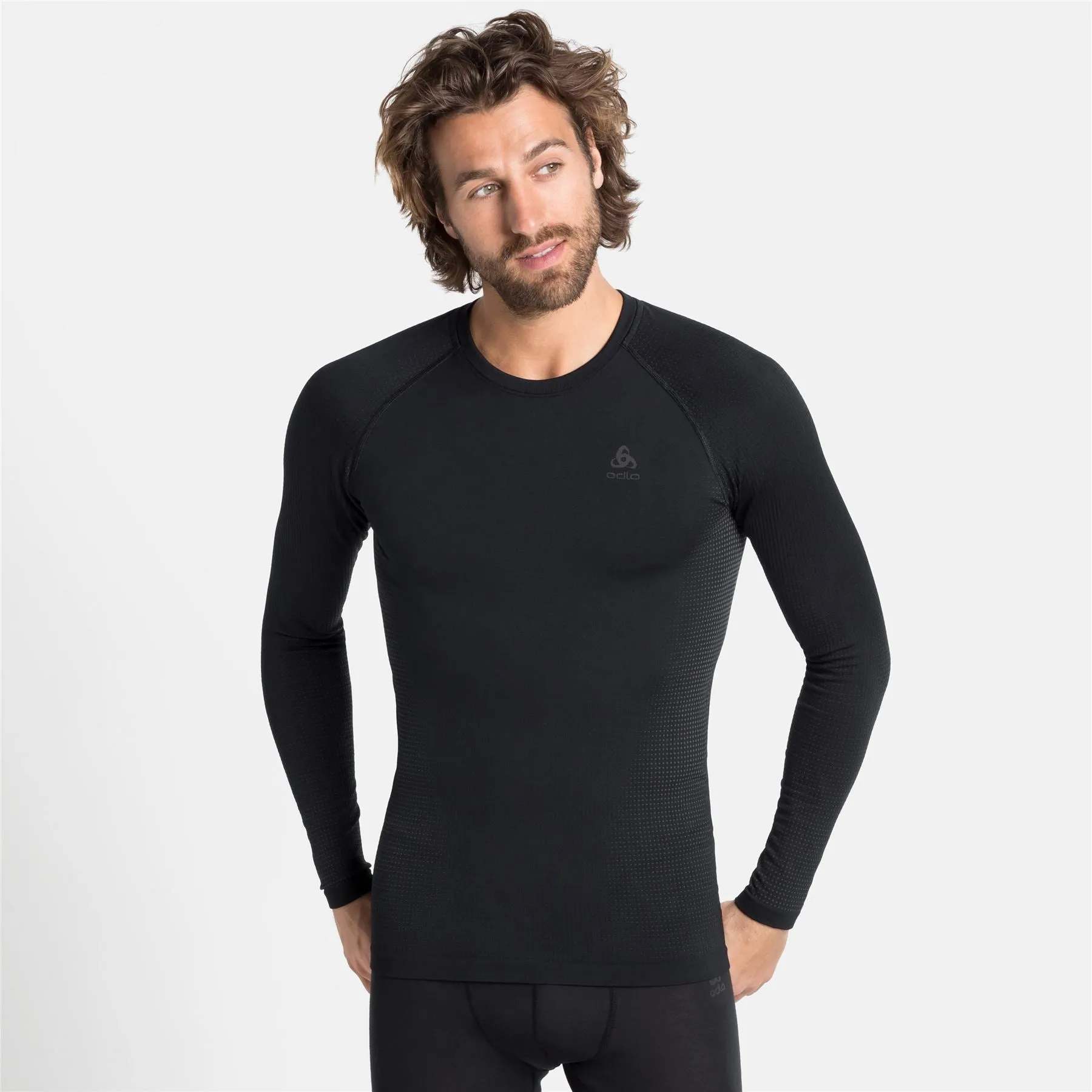 Odlo Performance Warm Men's Running Top - Long Sleeve Crew Neck