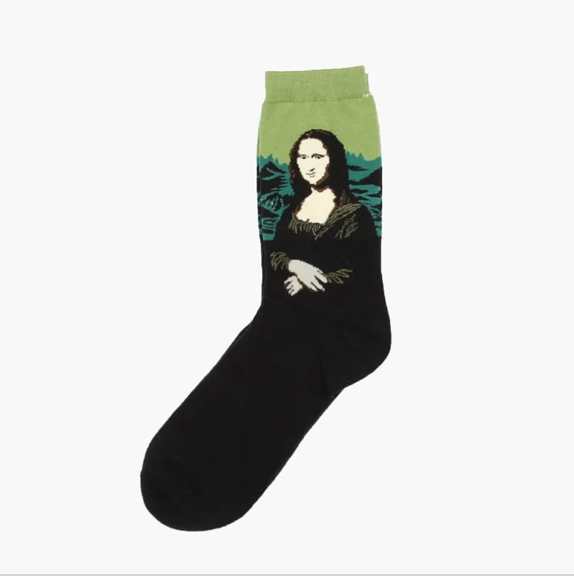 Oil Painting Series Men Socks