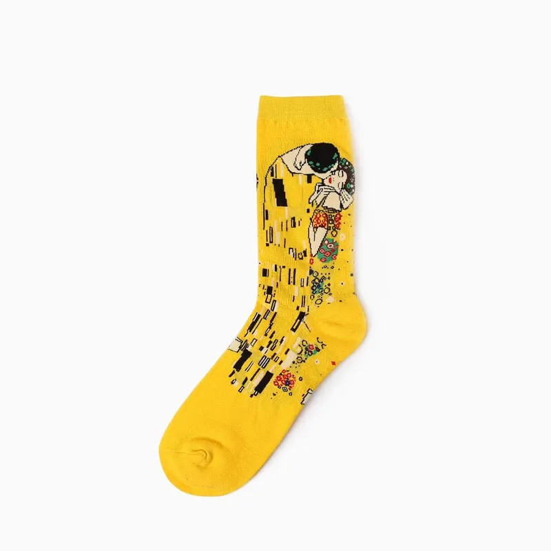Oil Painting Series Men Socks