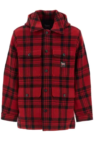 plaid cruiser hooded jacket CMWOOUT555MRTD0063 RED CHECK