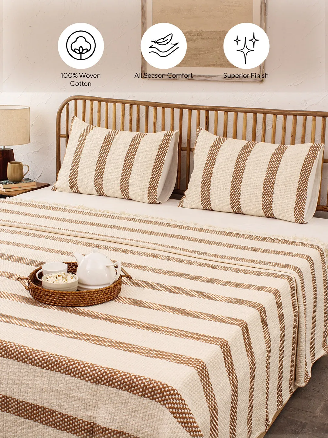 Shivalik Double Bedcover (Brown)