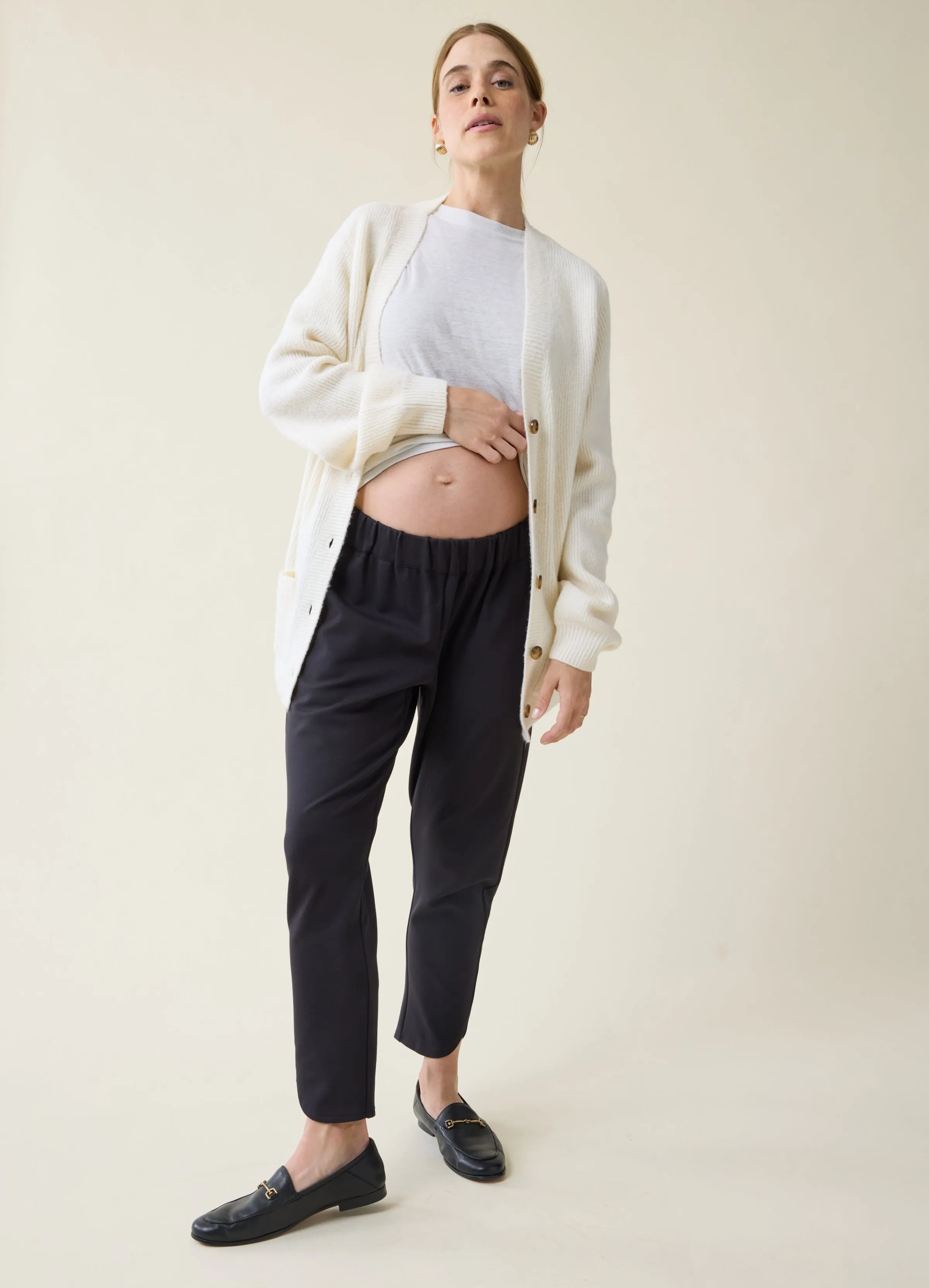 The Hug Maternity   Nursing Cardigan Cream