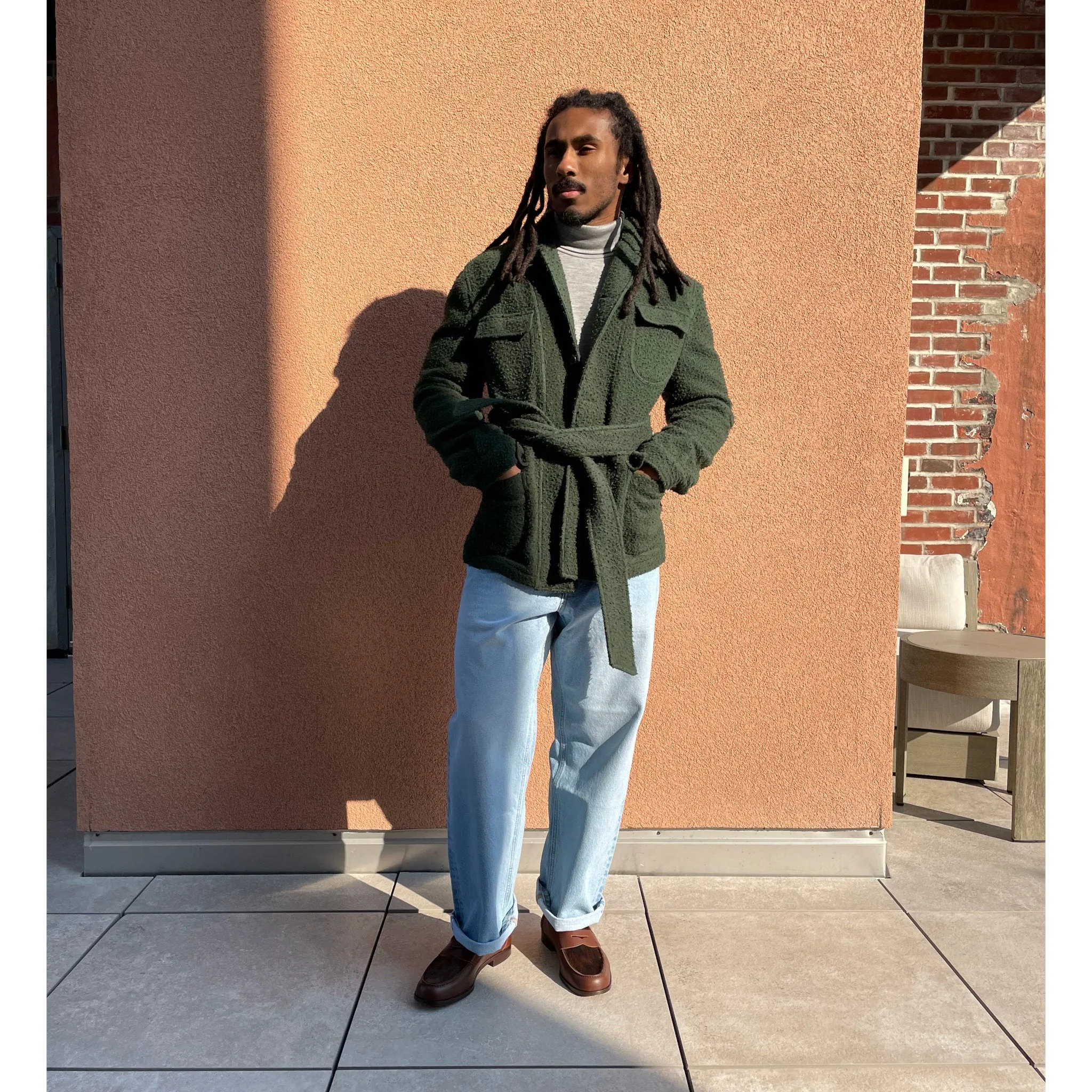 x Sartoria Carrara : field jacket in Pine Green Casentino wool [PRE-ORDER BALANCE]