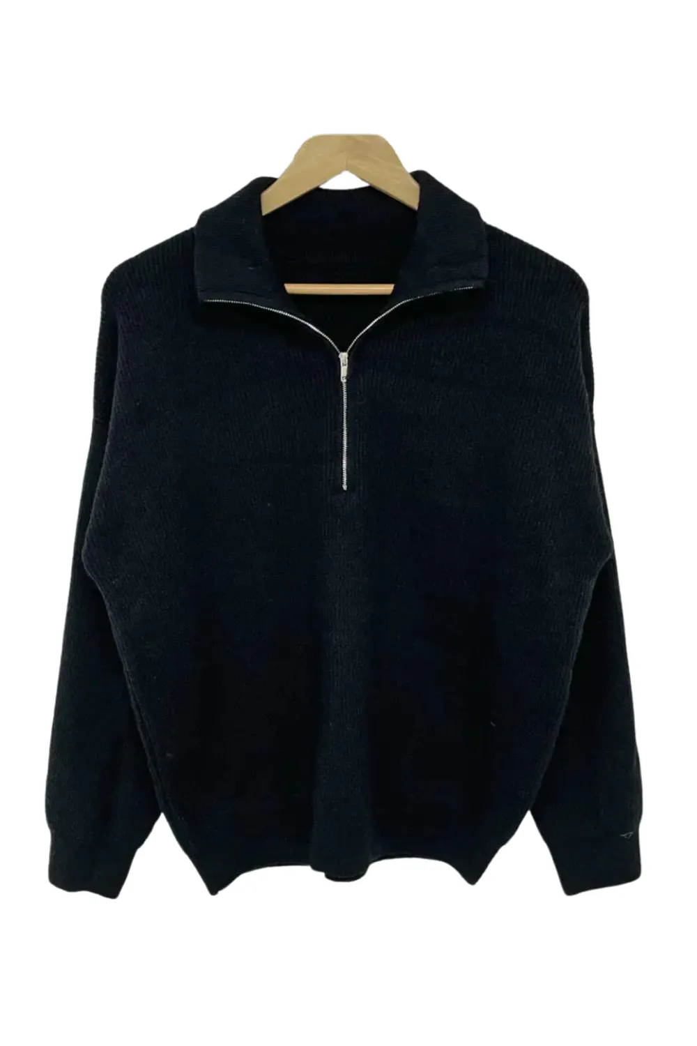 'Yvonne' Half-Zip Collared Knitted Sweater (3 Colors)